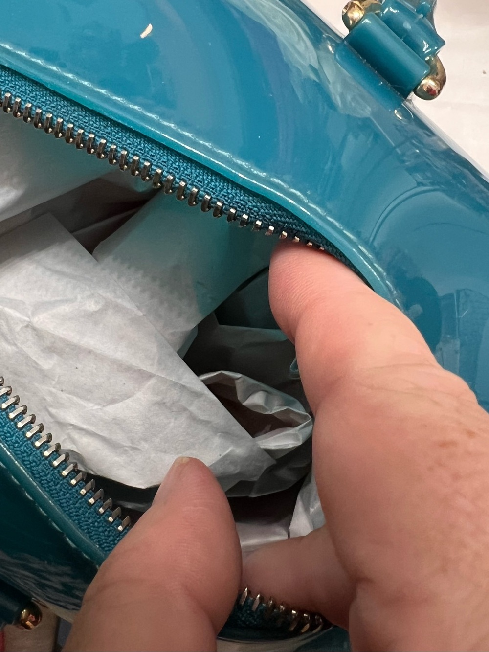 Furla Teal Jelly Bag with Pouch - Picture 13 of 16